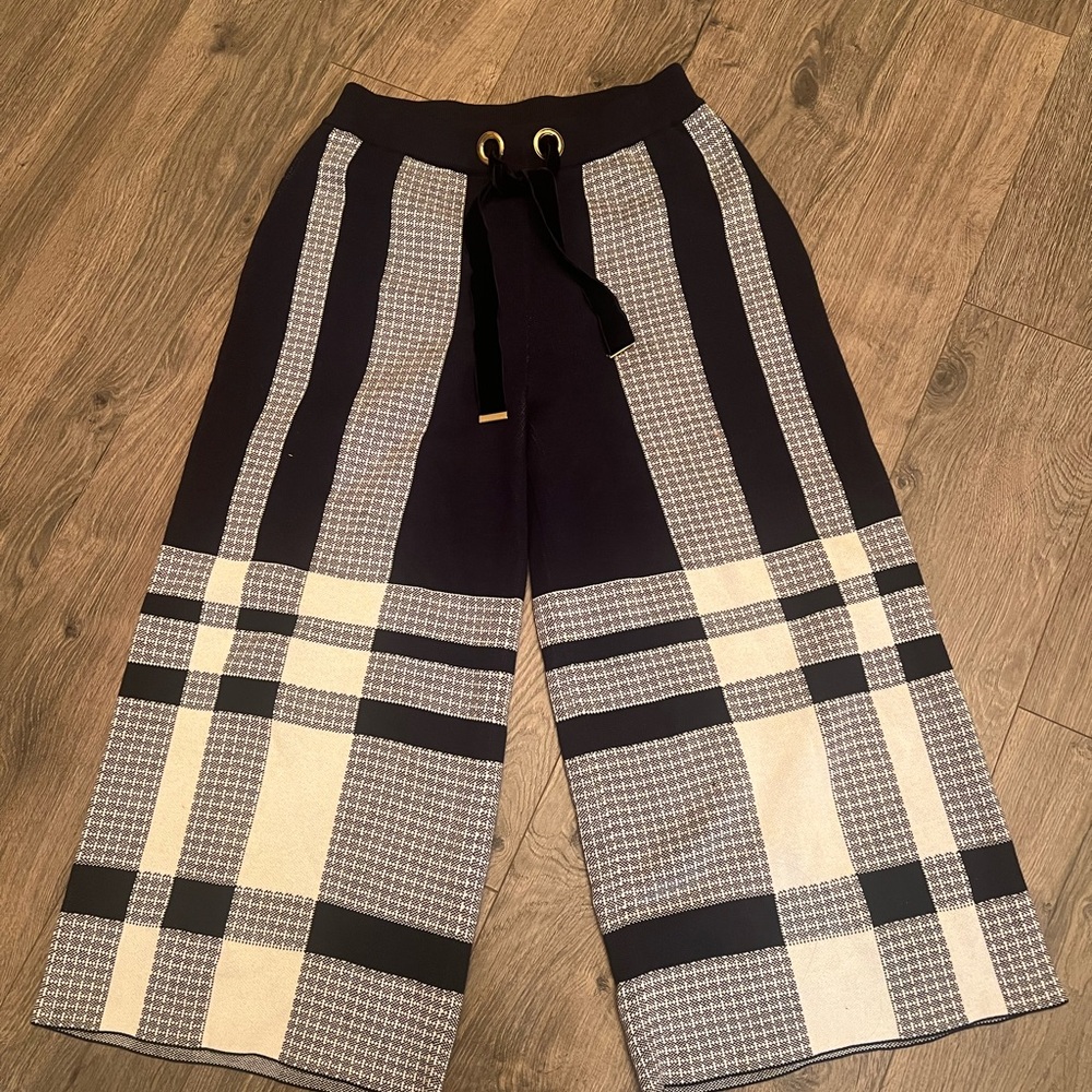 Mother of Pearl Black and Cream Wide Leg Pants